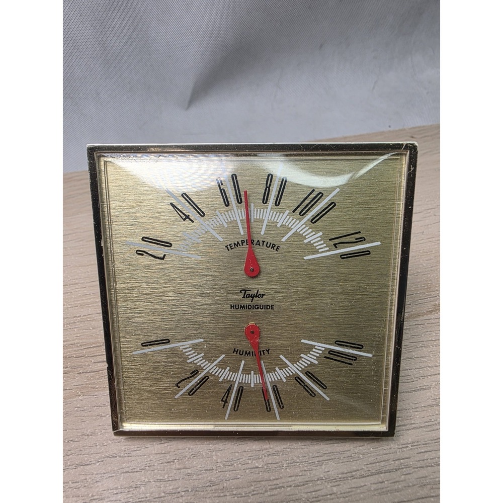 Vintage Taylor Desk Top  Humidiguide Thermometer Hygrometer MCM Modern